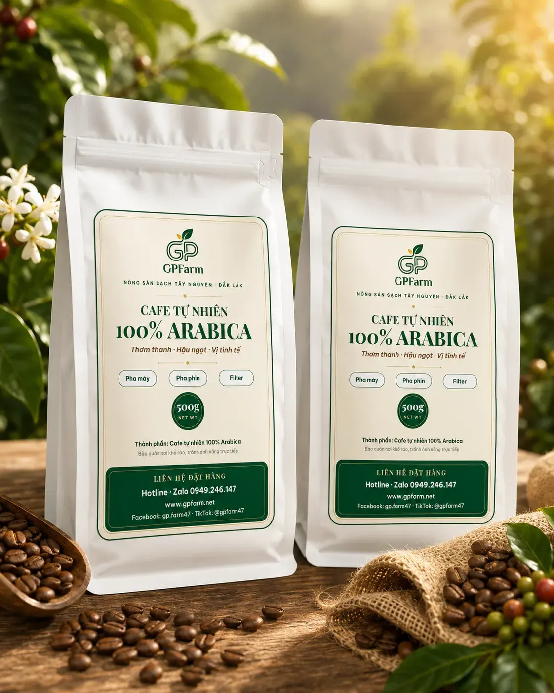 Cafe Tự Nhiên 100% Arabica