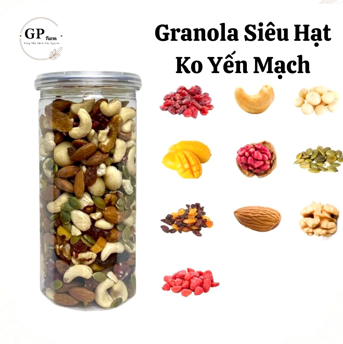 Granola Siêu Hạt Không Yến Mạch